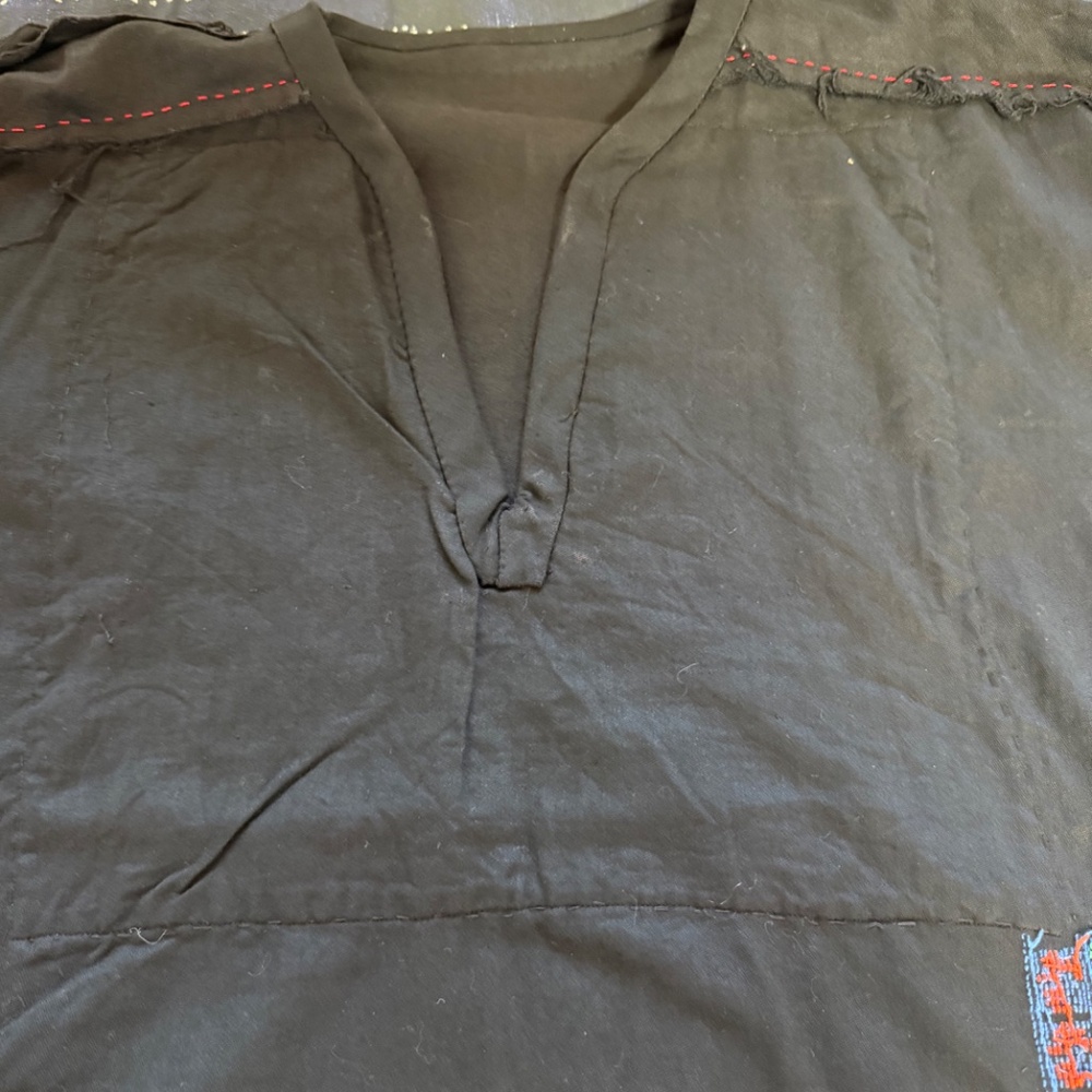 rare vintage Bedouin wedding/thobe dress, hand embroidery on cotton size XL - Picture 14 of 15